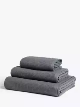 Полотенце John Lewis Spa Waffle, цвет graphite