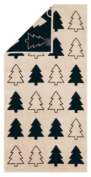 Полотенце кавое Cawoe, черный/бежевый