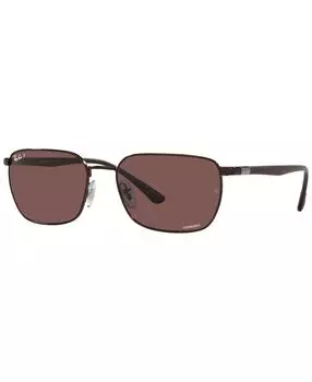 Поляризованные солнцезащитные очки унисекс, rb3684ch 58 Ray-Ban, коричневый