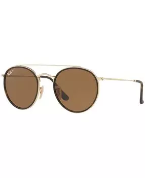 Поляризованные солнечные очки, rb3647n круглый двойной мост Ray-Ban, мульти