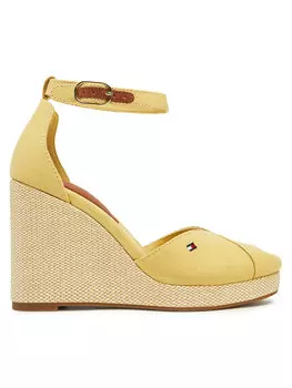 Полуботинки Flag High Wedge Espad Closed Toe FW0FW08494 Tommy Hilfiger, желтый
