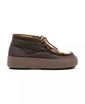 Полуботинки Wallaby с коровьим узором Moon Boot, коричневый