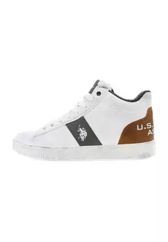 Полукеды U.S. Polo Assn., бело-коричневые