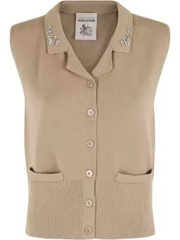 Полукутюрный хлопковый топ Semicouture, нейтральный