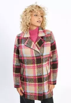 Полупальто CHEQUERED I.Code by IKKS, цвет pink black