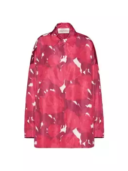 Полупальто Rose Moire Faille Valentino Garavani, розовый