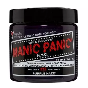 Полуперманентная краска для волос Manic Panic Purple Haze Classic Creme Vegan без жестокости 118 мл