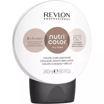 Полуперманентный кондиционер для цвета волос Nutri Color Filters 821 серебристо-бежевый 240 мл, Revlon