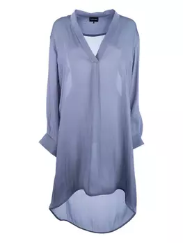 Полупрозрачная блузка Giorgio Armani, синий