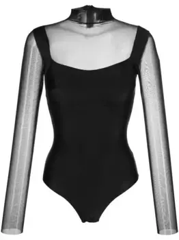 Полупрозрачное боди Atu Body Couture, черный