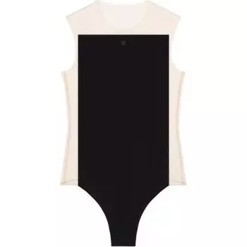Полупрозрачный боди Illusion COURREGES, бежевый