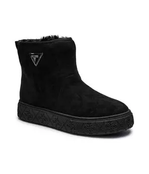 Полусапоги женские Guess замшевые зимние, черный