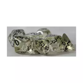 Poly Set Прозрачный с черным (7), Dice - Transparent (Koplow)
