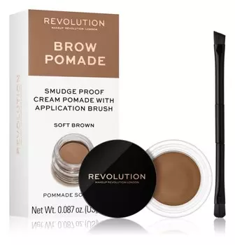 Помада для бровей Makeup Revolution Brow Pomade, оттенок Soft Brown 2.5 г