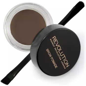 Помада для бровей с кистью темно-коричневого цвета, Makeup Revolution