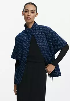 Пончо PATTERN Desigual, темно-синий