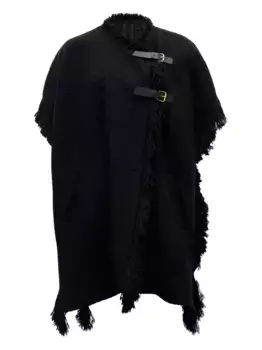 Пончо с бахромой ISABEL MARANT, черный