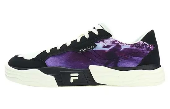 POP 2 X N21 парусиновые туфли мужские низкие черные/фиолетовые/белые Fila Fusion