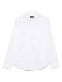 Поплиновая рубашка Emporio Armani, белый