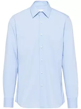 Поплиновая рубашка Prada, синий