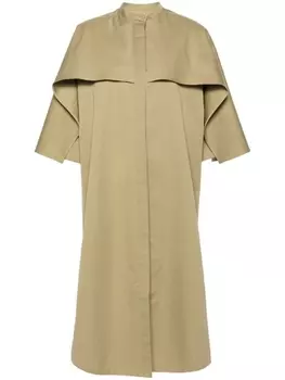 Поплиновое платье миди Jil Sander, зеленый