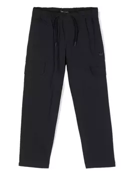 Поплиновые брюки карго Emporio Armani Kids, синий
