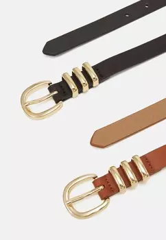 Пояс 2 PACK Even&Odd, черный