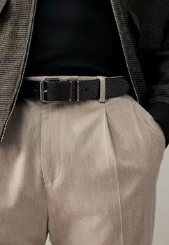 Пояс CARBON EMBOSSED REGULAR FIT Next, черный