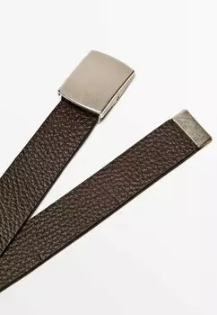 Пояс Massimo Dutti, темно-коричневый