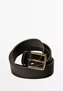Пояс Massimo Dutti, темно-коричневый