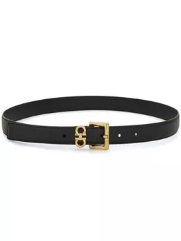 Пояс с пластинами Ганчини Ferragamo, черный