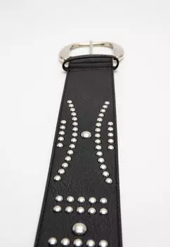 Пояс WIDE STUDDED Stradivarius, черный