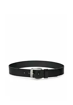 Пояс WITH SQUARE BUCKLE Massimo Dutti, черный