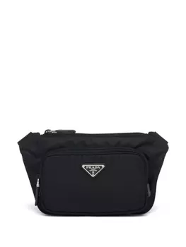 Поясная сумка Prada Re-Nylon с логотипом, черный