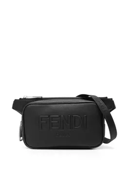Поясная сумка с тисненым логотипом FENDI, черный