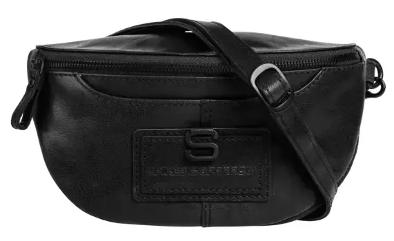 Поясная сумка Spikes & Sparrow "WAIST BAG", натуральная кожа, черный