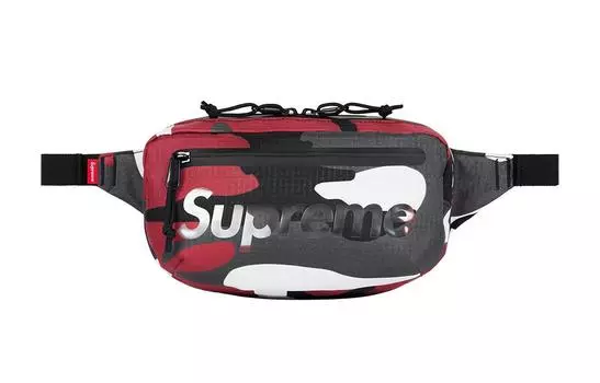 Поясная сумка Supreme унисекс, черный/красный