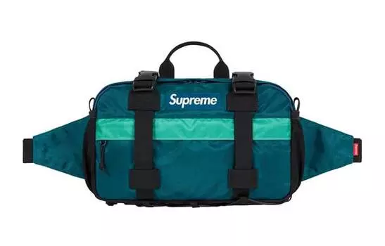 Поясная сумка Supreme FW19, синий / серый