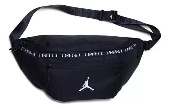 Поясная сумка Jordan унисекс с логотипом, черный