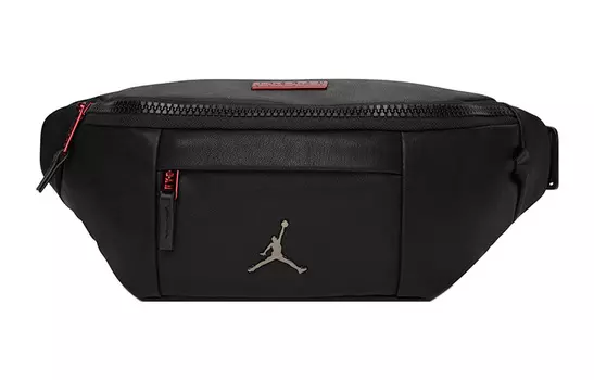 Поясная сумка Jordan с логотипом и карманом, черный