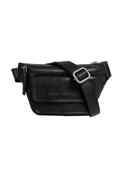 Поясная сумка WAIST BAG, натуральная кожа SPIKES & SPARROW, черный