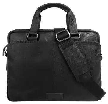 Портфель BODENSCHATZ, натуральная кожа, черный