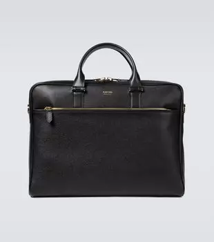 Портфель из зерненой кожи Tom Ford, черный