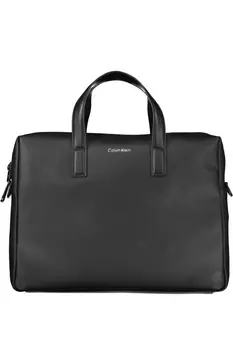 Портфель мужской Calvin Klein текстильный с логотипом бренда, черный