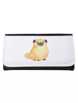 Портмоне Mr & Mrs Panda Damen Mops ohne Spruch, белый