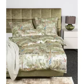 Постельное белье Janine «Interlock-Jersey55100 06 135X200, 80x80», на молнии, цвет dschungel