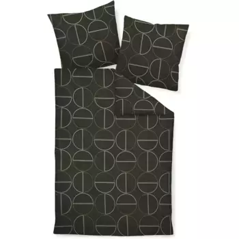 Постельное белье Janine «Mako-Satin87087 07 155x200, 80x80», на молнии, цвет schokoladenbraun atlantik