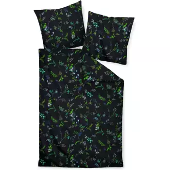 Постельное белье Janine «Mako-Satin98094 08 155x200, 80x80», на молнии, цвет nachtschattengrn oliv