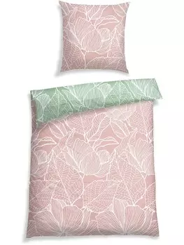 Постельное белье Schiesser Renforc Set Yola, цвет rosa/grn