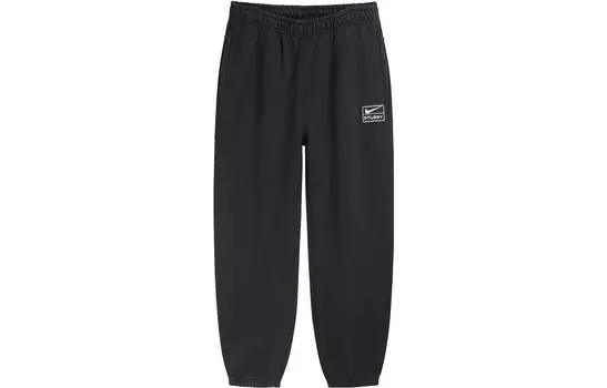 Потертые спортивные штаны Nike x Stussy (размеры для Азии), черные, Черный